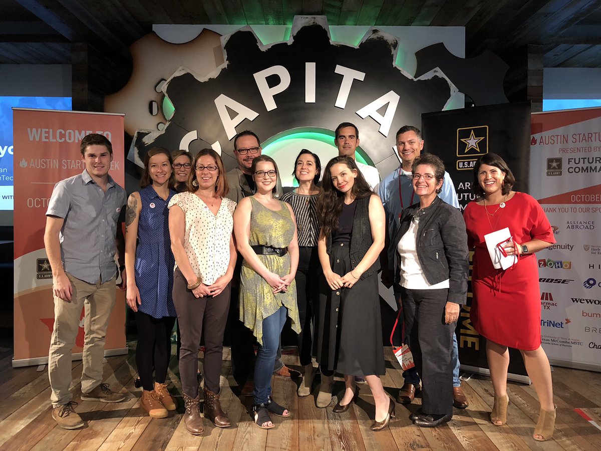 Celebrating Tarmac TX’s 3rd cohort <a href="/AtxStartupWeek/">ATX Startup Week</a> with <a href="/nicolashazard/">Nicolas Hazard</a> of <a href="/inco_group/">INCO</a> and Stacey Claessens of #3MGives. #socialimpact #techforgood #ASW18 #tarmactx