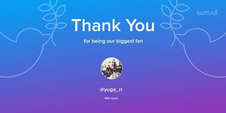 Our biggest fans this week: <a href="/yuga_rr/">Save Cucutik</a>. Thank you! via sumall.com/thankyou?utm_s…