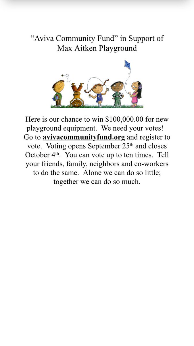 We have just days left to boost Max Aitken Academy to first place - please take 4 minutes out of your day to help us reach this goal....<a href="/HaleyFlaro/">Haley Flaro</a> <a href="/993TheRiver/">993TheRiver</a> @959sunfm <a href="/henderj74/">Jamie Henderson</a> <a href="/AmandaH28907571/">Amanda Holmes</a> <a href="/MVPulamoo/">MVHS</a> <a href="/jmhmemorial/">jmhmemorial</a> <a href="/BillFraser2018/">Bill Fraser</a> <a href="/kinmiramichi/">Miramichi Kinsmen</a> <a href="/scottwalsh16/">scott walsh</a>