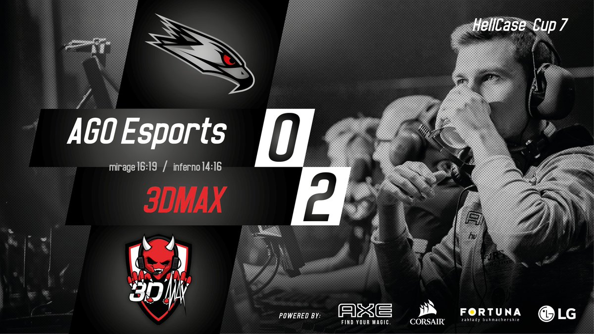 AGOesports_'s tweet photo. We lost 0:2 to @3DMAXGaming and we are out of #hellcasecup7. https://t.co/6cFUROfHEQ