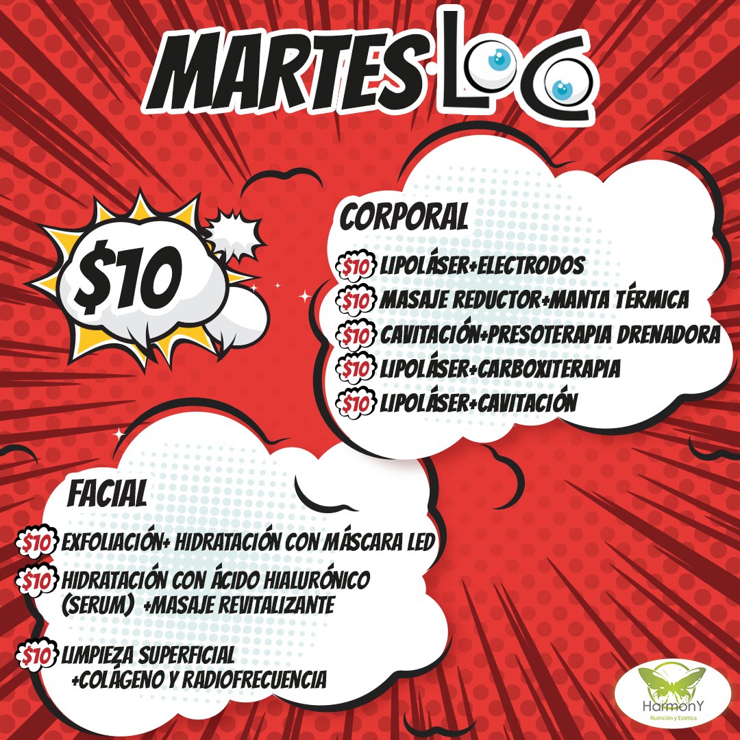 Harmonycen's tweet photo. No te pierdas el Martes Loco solo en @Harmony_centers 🤡🤩😆😃 https://t.co/uXjwnTS1qP