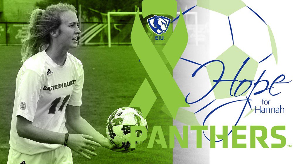 EIU_Panthers's tweet image. The @EIUSoccer women's team will play its Hope For Hannah contest on Thursday, October 11 at 2 pm against Southeast Missouri...  Help us support current Panther Hannah Heinz and her battle against cancer

eiupanthers.com/news/2018/10/1…