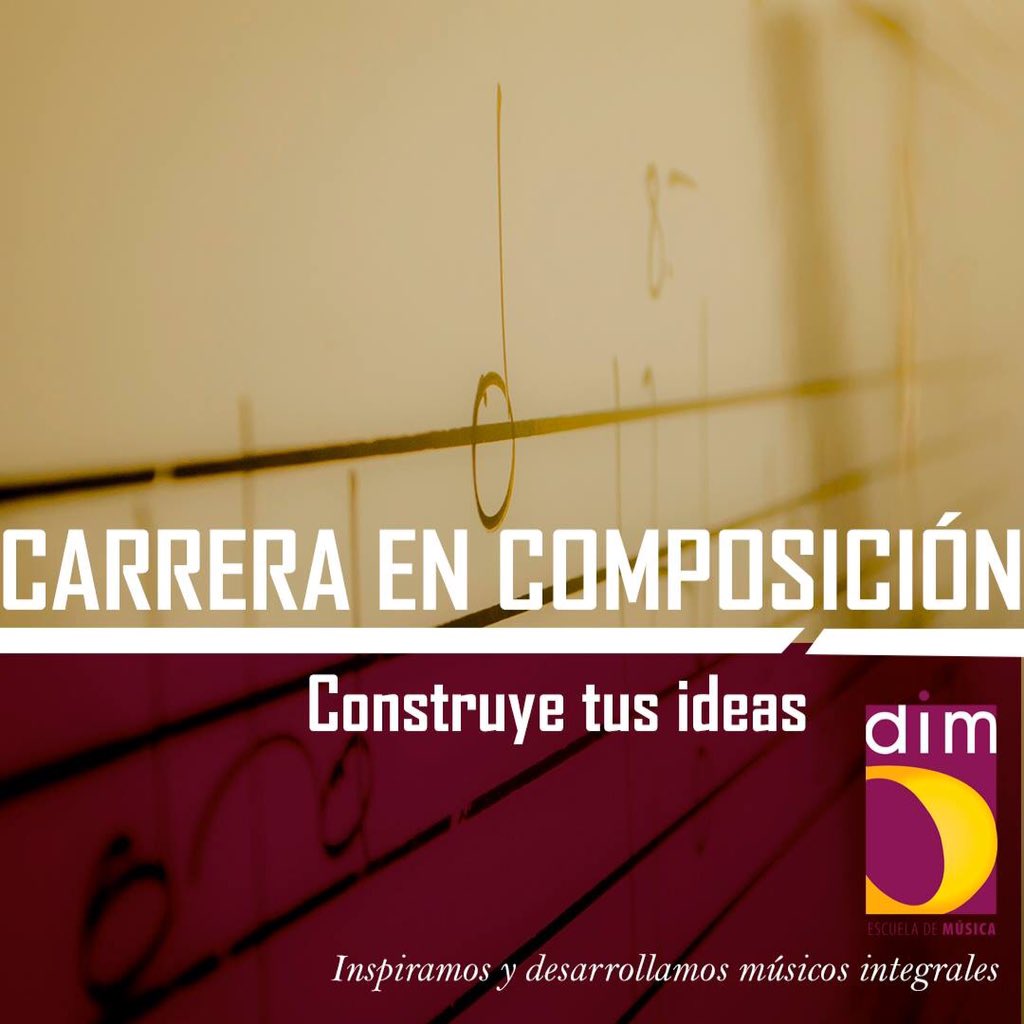 🎼Carrera en composición-El objetivo de esta carrera es dar a conocer y desarrollar las técnicas para la creación musical. En Programación musical,se busca que los estudiantes de composición saquen provecho de las herramientas tecnológicas (software -Logic, etc.) 
 #DIM #carrera