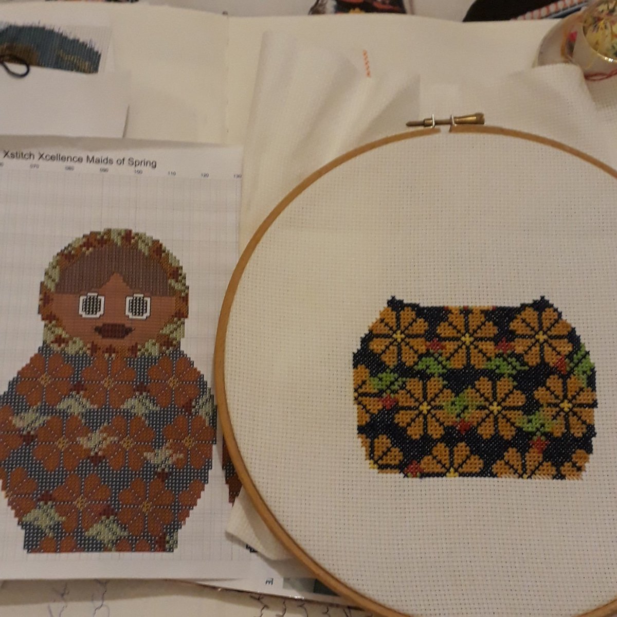 misslucycherie's tweet photo. New Xstitch Xcellence #MaidsofChristmas #Russiandolls #russiandolls #dolls #doll #dollcolloctor #britcraft #Shrewsbury #Shropshire #shoplocal #britishstitches #handemadehouruk #crossstitching #xstitching #xstitchingofinstagram #art  #crossstitchingofinstagram https://t.co/3et6MKPRFa