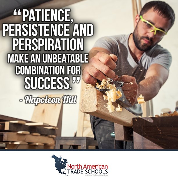 #Patience and #persistence are important to a #career in #SkilledTrades. Could you become a successful #tradesman? 
#Success #Determination #Motivation