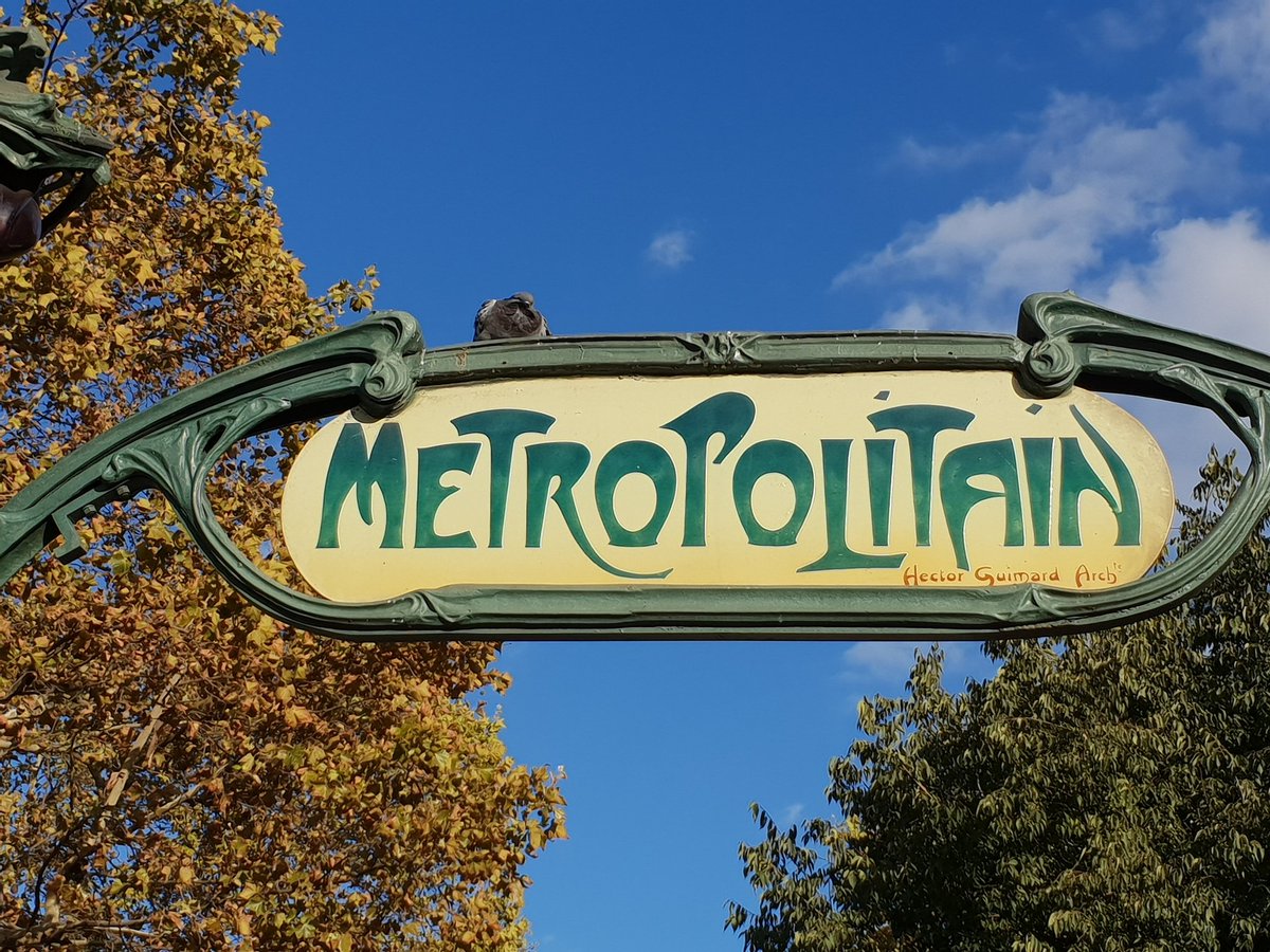 Andrew Pile On Twitter Metro Sign Pigalle Metro Station Paris By Hector Guimard 1900 Paris