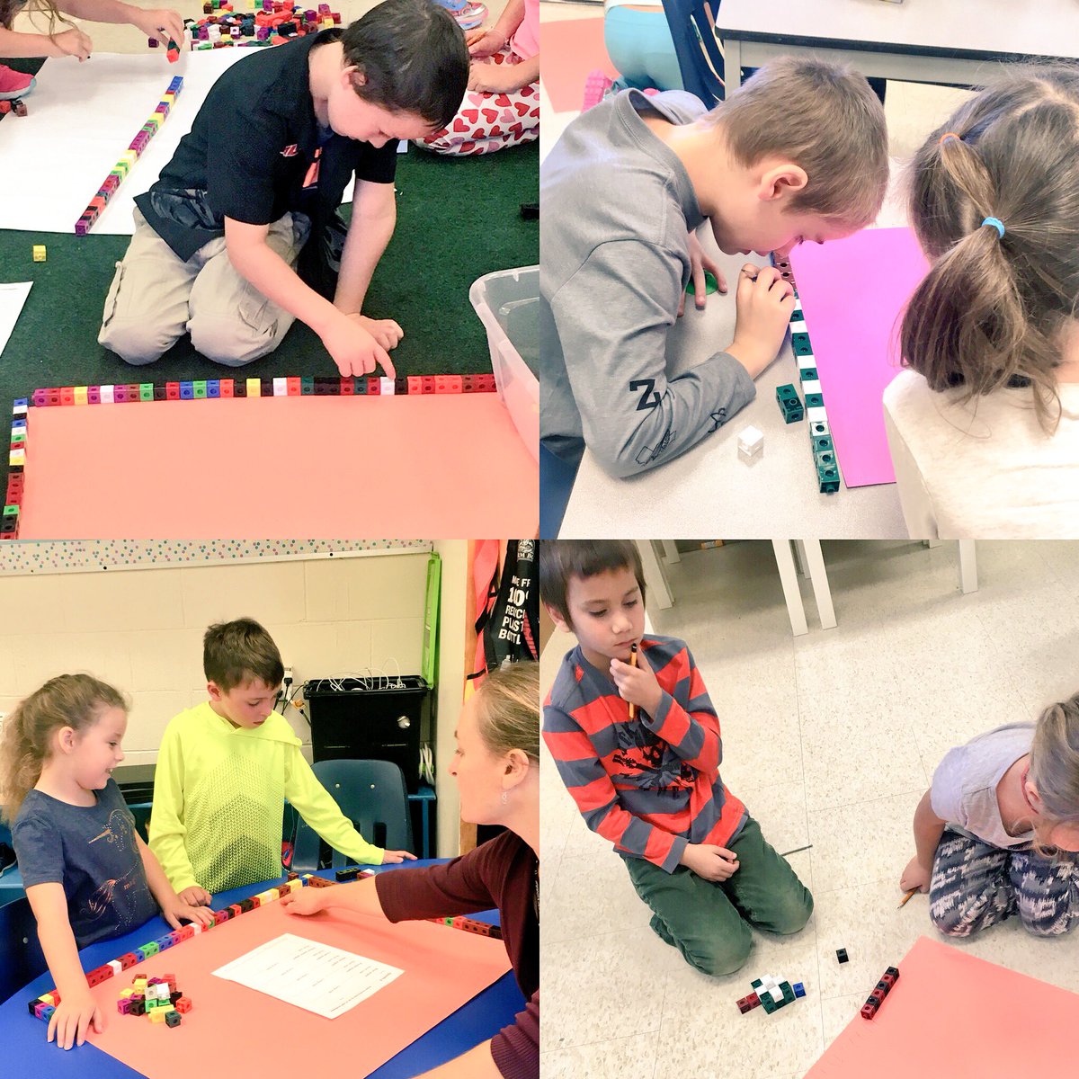 ArissClass's tweet photo. Working on our addition strategies and mathematical conversations using #Fosnot unit on the open number line with @cdbeemer today! #ADSBlearns #ADSBmath #CentralAvenuePS https://t.co/ZkAJUnbZOO