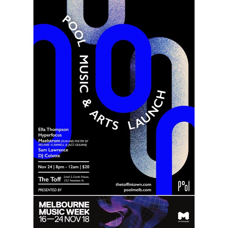 ellathompsonET's tweet photo. @melbmusicweek @PoolPublication November 24th tix on sale: https://t.co/WHk62bbrqS. 😀 https://t.co/JTUQPkk2SW