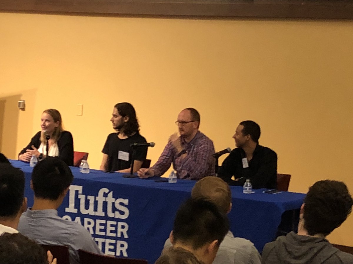 Our very own SVP of Analytics talking about his experiences in tech <a href="/TuftsCareer/">Tufts Career Center</a> Industry Night!