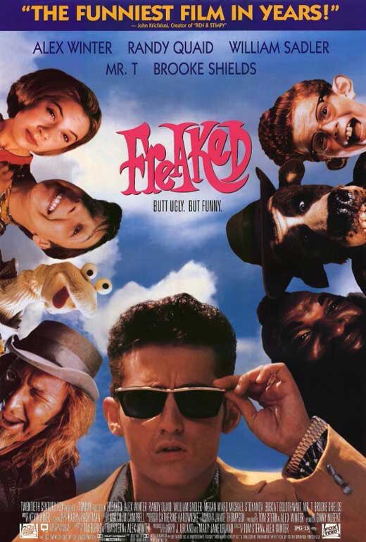 FilmNewsNos's tweet photo. 🎬MOVIE HISTORY: 25 years ago today, October 1, 1993, the movie ‘Freaked’ opened in theaters!
@Winter #MichaelStoyanov #MeganWard #RandyQuaid #KeanuReeves #MrT #BobcatGoldthwait #DerekMcGrath #JonMChu #JohnHawkes #LeeArenberg #WilliamSadler #BrookeShields #JeffKahn https://t.co/YfP2JF1aqz
