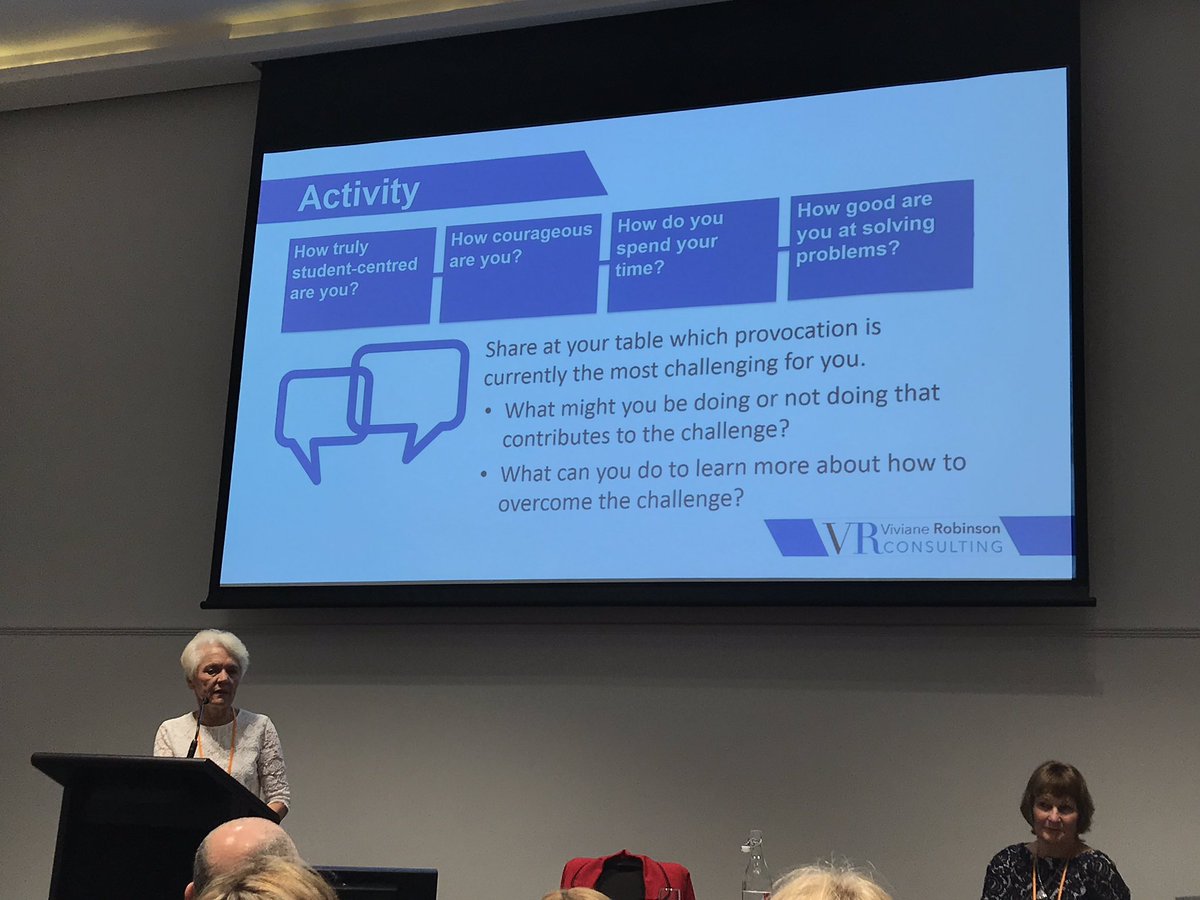 Provocative thinking after an early morning start, with the always impressive Viviane Robinson! #BPHui18