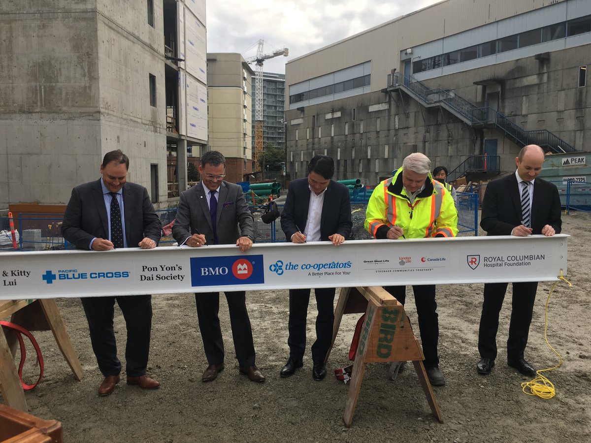 Royal Columbian Hospital Beam Signing — literally!  Our Own Mike Bonner ⁦<a href="/bmobonner/">Michael Bonner</a>⁩