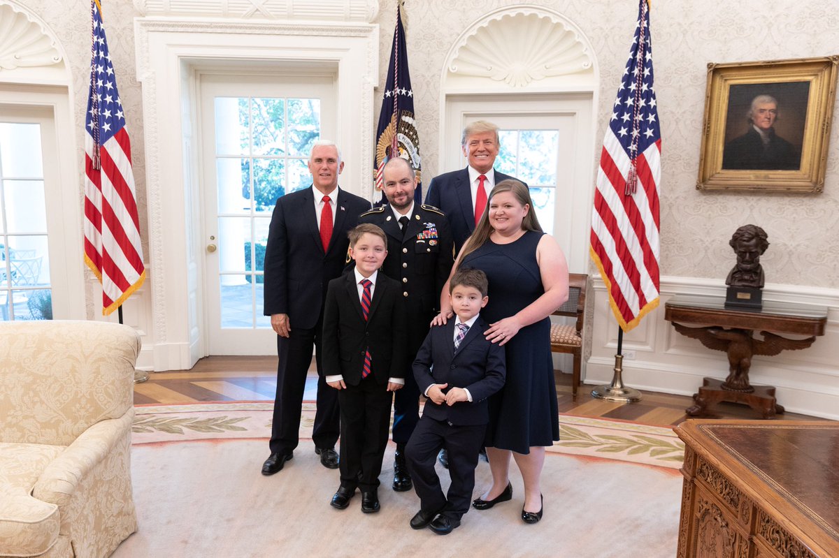 childishdemocra's tweet photo. #VP: The world is laughing at you #rememberSweden #CovFeFe #shitholePresident Today, POTUS awarded the #MedalOfHonor to a patriot &amp; American hero, USArmy Special Forces SSG Ronald J. Shurer II. SSG Shurer raced into danger to provide medical care to his … https://t.co/zOScRLKTY0