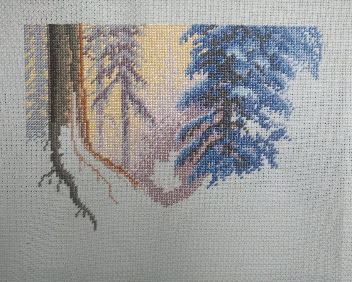 I have decided to finish this Woodland Enchantress piece that I started 2 years ago. I know most people have finished this, but lately I have started to yearn for more challenge in my works. #woodlandenchantress #crossstitch #embroidery #crafts #needlework
