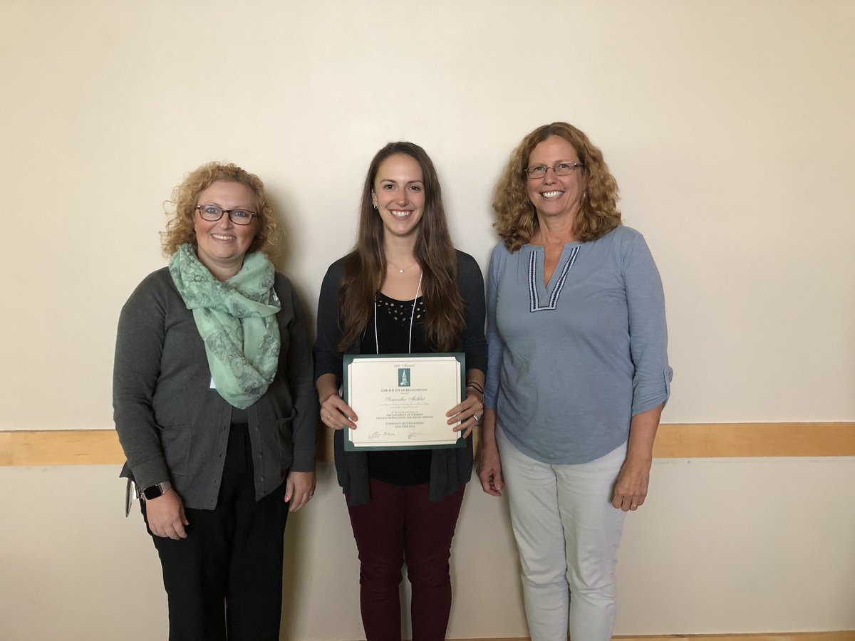SpauldingHSVT's tweet photo. Sam Mishkit is recognized today for being our 2018 UVM Teacher of the Year! Sam was voted as our Teacher of the Year by students and staff, and is a very deserving recipient of this honor! #SHSTidePride https://t.co/KtPlui8S1J