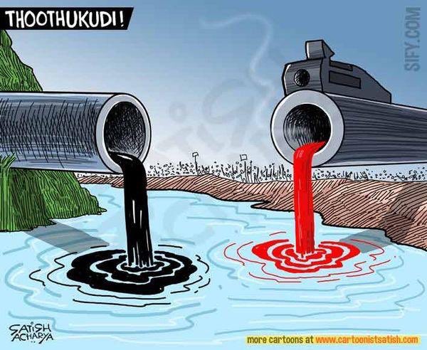 SaveThoothukudi's tweet photo. Because Thirumurugan Gandhi spoke in UNHRC on massacre in Thoothukudi for the toxic @sterlite_copper that funds the ruling BJP/ADMK, he is jailed. #FreeThiruMuruganGandhi 
#KeepSterliteShut
#JusticeForThoothukudi https://t.co/qc4iEu67I8