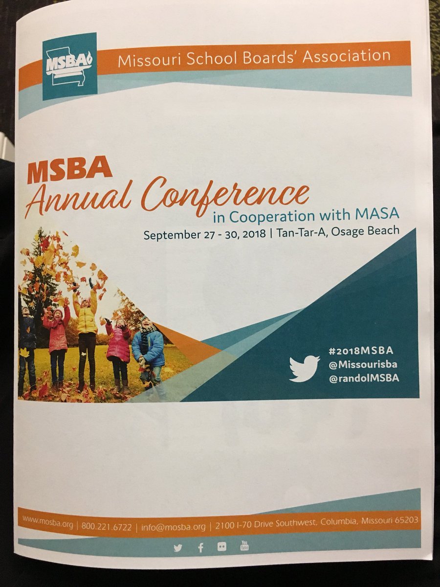 dlyegmikc's tweet photo. I enjoyed learning with school board members and superintendents at the #2018MSBA 2018 Missouri School Boards’ Association Annual Conference. @MissouriSBA https://t.co/PgkeSi3ChE
