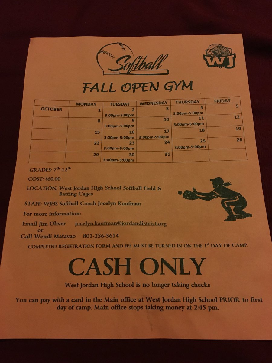 Tomorrow is the beginning of Fall Open Gyms!! Any girl from 7th to 12th grade come join us and improve your skills!!
