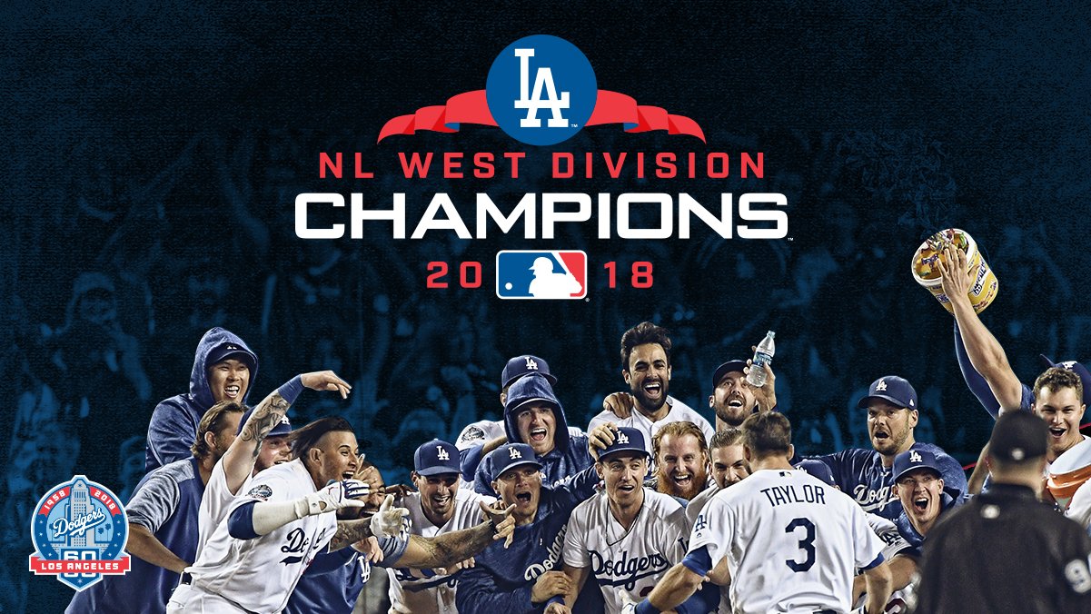 Los Angeles Dodgers on X: NL WEST CHAMPS! The Dodgers have won their SIXTH  consecutive division title! #LADetermined  / X