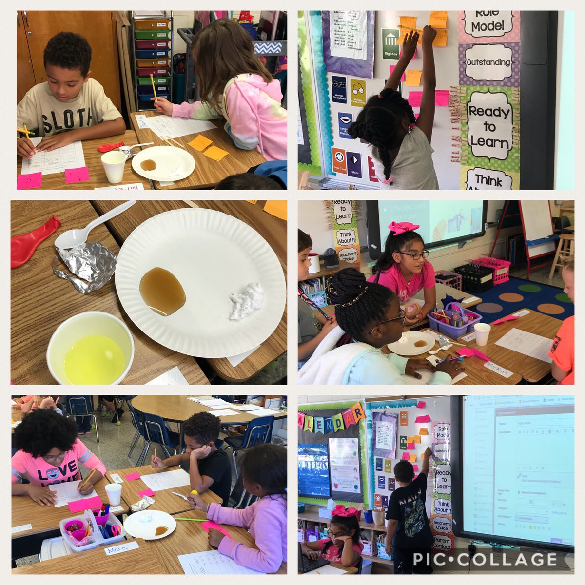 AshleySmith_GBI's tweet photo. Scientist at work! 3rd grade Ss investigating the physical properties of the 3 states of matter and working through the wheel of scientific reasoning. #vbgifted #projectclarion @AlantonAstros https://t.co/xpgDX9DzTn