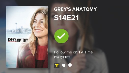 NiFFernandes's tweet photo. I've just watched episode S14E21 of Grey's Anatomy! #GreysAnatomy  #tvtime https://t.co/3hbOWZX5Uy https://t.co/G5RGIR55qR