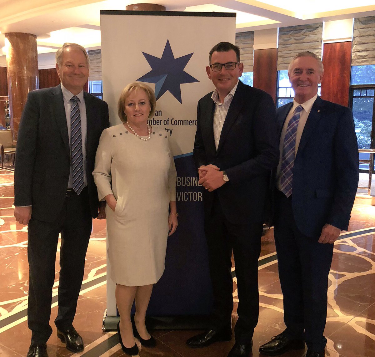 victorperton's tweet photo. "Victorians are buoyant and #optimistic"
@DanielAndrewsMP, Premier of Victoria, speaking to the @vicchamber.

Good to hear the Premier refer to optimism at least three tiimes in his speech! https://t.co/8hmlhSmLlq