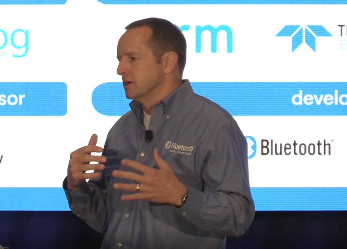 BluetoothSIG's tweet photo. Watch Chuck Sabin, SIG Senior Director of Business Strategy & Planning, deliver his keynote from #BluetoothWorld exploring the expanding role of Bluetooth in #smartbuilding: https://t.co/4g8P7tTcD1 #bluetooth https://t.co/zORsnaiipD