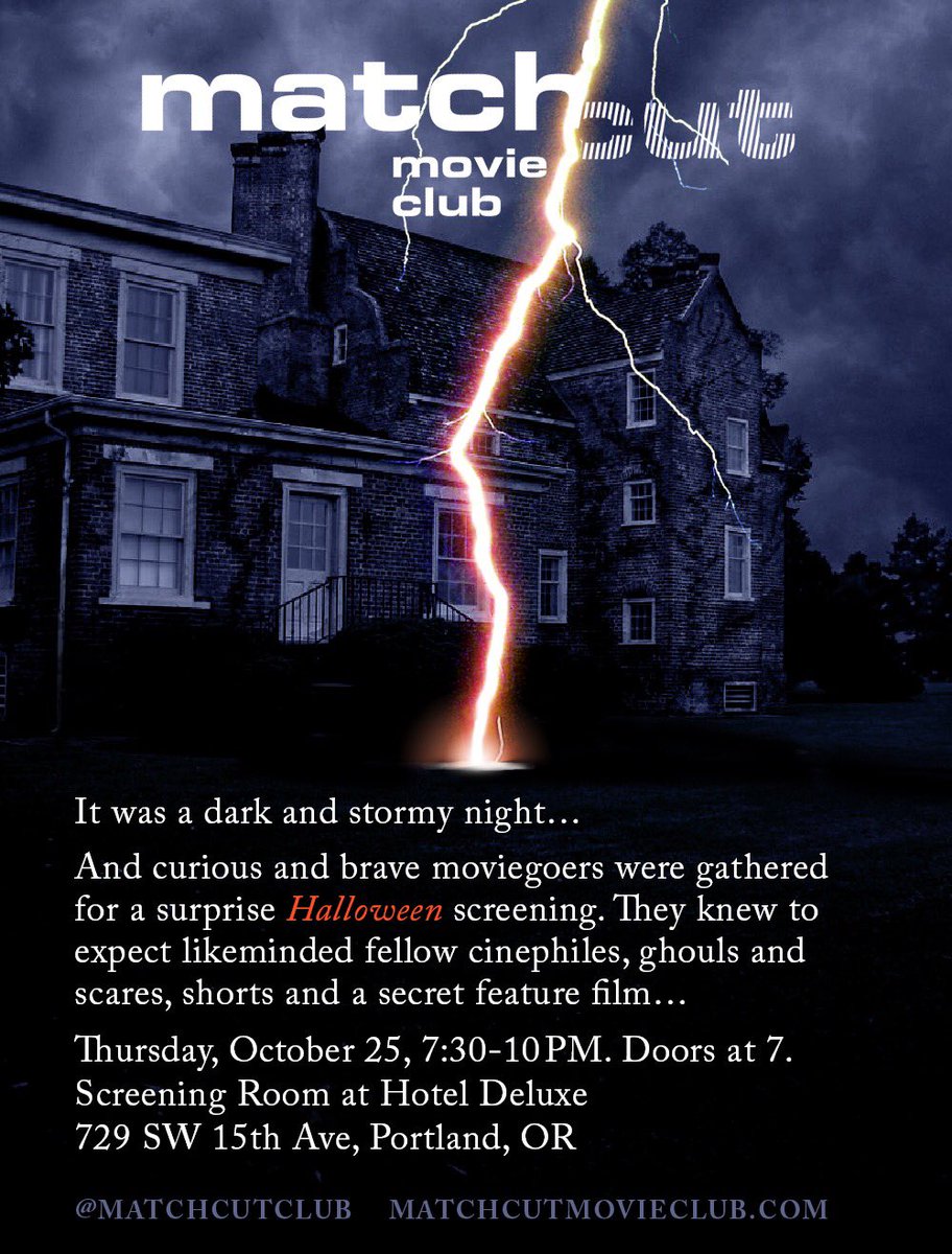 MatchCutClub's tweet photo. SPOOOOKY! Our Halloween screening is on October 25. Grab your seat now, and bring a buddy you trust! https://t.co/N8wgCUgvE2 https://t.co/40t3kUv3SP