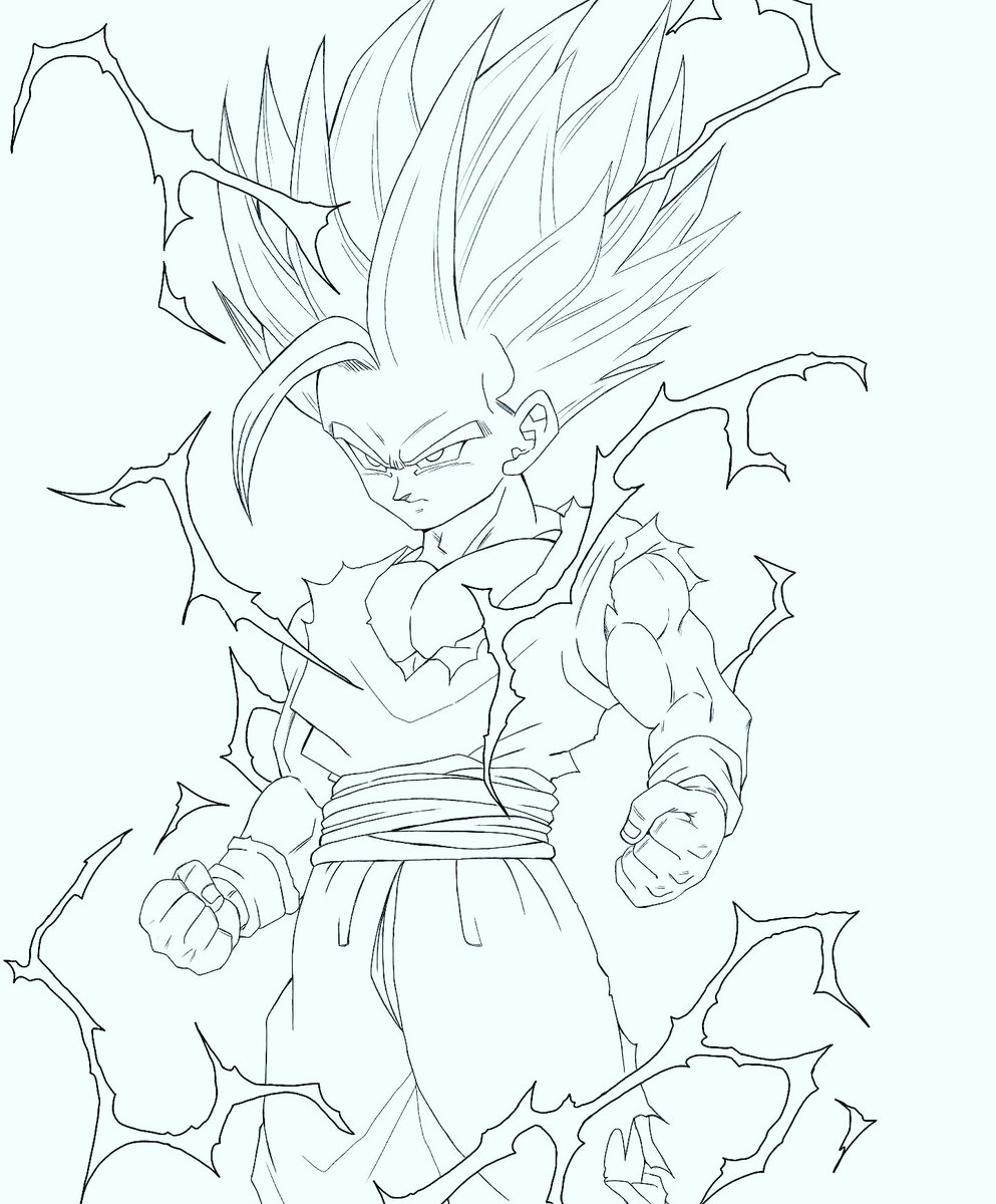 つばさ Twitterissa 超2 ドラゴンボール ドラゴンボールz 超サイヤ人 スーパーサイヤ人2 孫悟飯 イラスト Illustration 絵描きさんとつながりたい 絵描きさんと繫がりたい