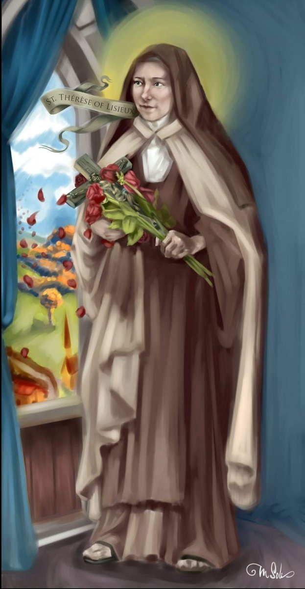 ccofoundress's tweet photo. Today the church celebrates St Thérèse of Lisieux's Feast Day. She is patron Saint of @ccocampus along with St Francis Xavier. Today we unveil this original artwork by CCO alumnus Marlin Solis—the same artist who drew the image of St Francis Xavier for the #StFXCanada pilgrimage. https://t.co/ehlmFuzXsr
