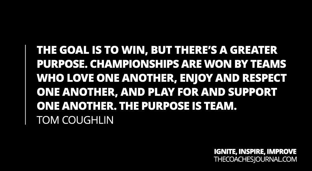 TheCoachJournal's tweet photo. Tom Coughlin on togetherness: https://t.co/8aausUNq9m