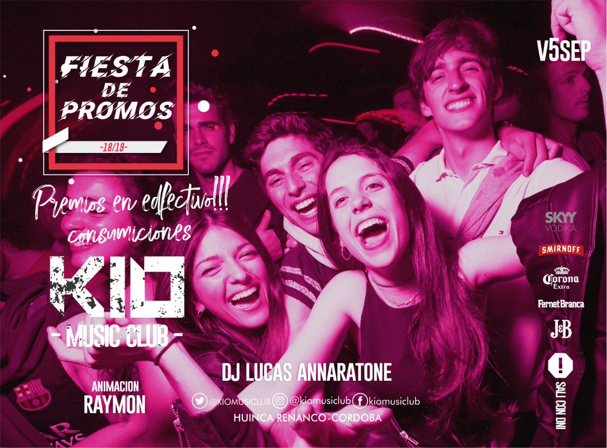 bacana_club's tweet photo. ATENCIÓN PROMOS 18 Y 19, este Viernes5 #FIESTADEPROMOS en #KIOMUSICLUB, muy importante, no faltar pq puede ser la ÚLTIMA del año y la más grande..
→DJ Lucas Annaratone & @raymonanimador
→1er premio en efectivo.
→2do premio consumiciones.
→Previa con juegos.
→Regalos..
VIE5 https://t.co/4ycSLBDVw3