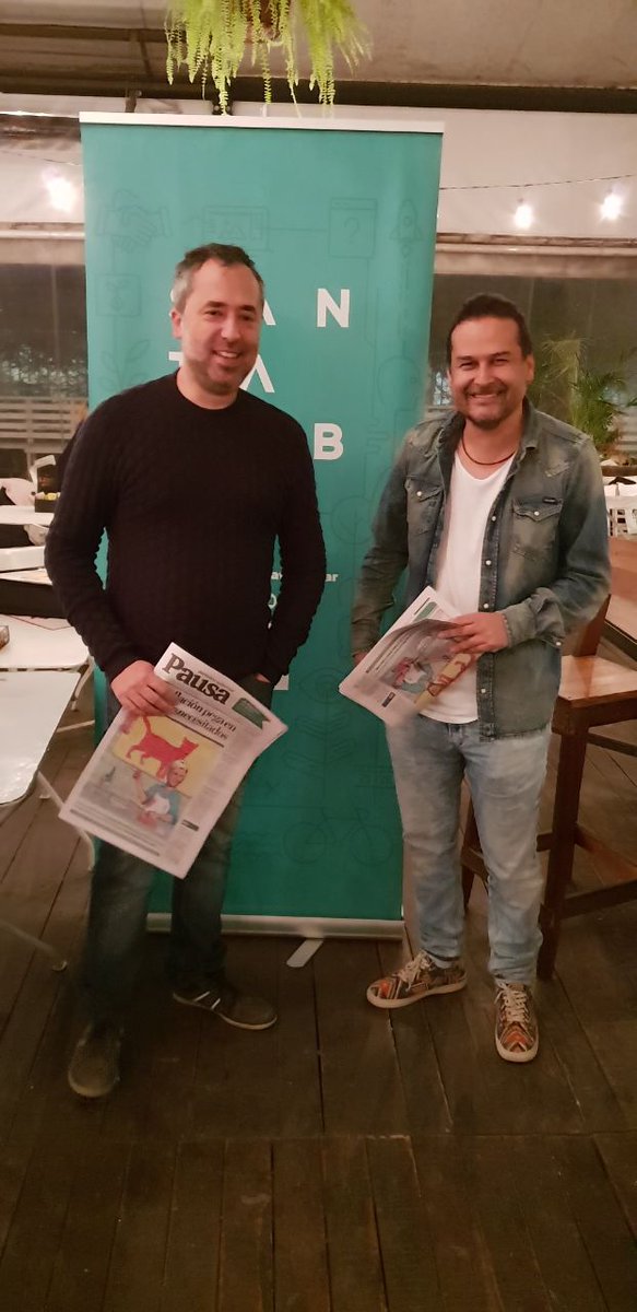 innovacionSF's tweet photo. 😁 Muchísimas gracias @bienpensado y Juan Pascual por compartir el gran trabajo que hacen en @PeriodicoPausa y @LeTengo_elDato con todxs nosotrxs ¡Nos vemos en el próximo #datosylisos ! 🍻 https://t.co/o0jynPUWYS