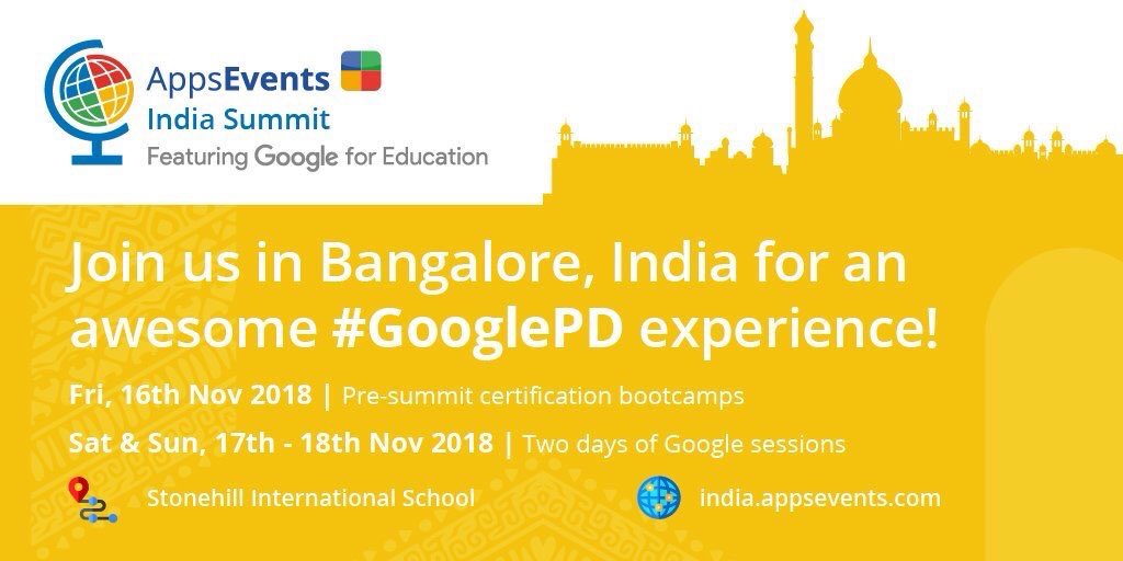 We look forward to welcoming @ATorrens84 @mrkempnz & @JamesDSayer who will be presenting at the #GooglePD India Summit on 16th -18th November. Have you registered yet? india.appsevents.com #SISlearns @AppsEvents1