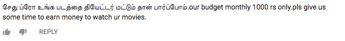 Maathevan's tweet photo. Came across this comment below my #96Movie review for @galattadotcom. 

I don't think any other actor would have had this kind of response from a fan before! It feels really good to see @VijaySethuOffl receiving so much love!   

#CCV #96TheMovie #96MovieReview #VijaySethupathi https://t.co/e43tGfH2Y3