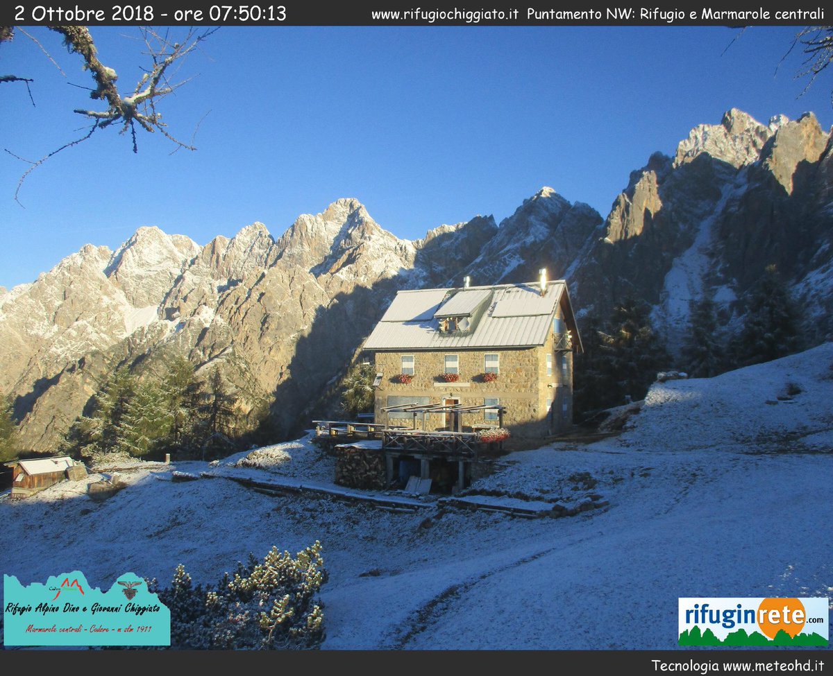 Marmarolerunde Buongiorno Live Rifugiochiggiato Con Il Sole E La Neve Nevedottobre Dolomiti Da Non Perdere Sempre Una Meraviglia T Co Efdl87lapm