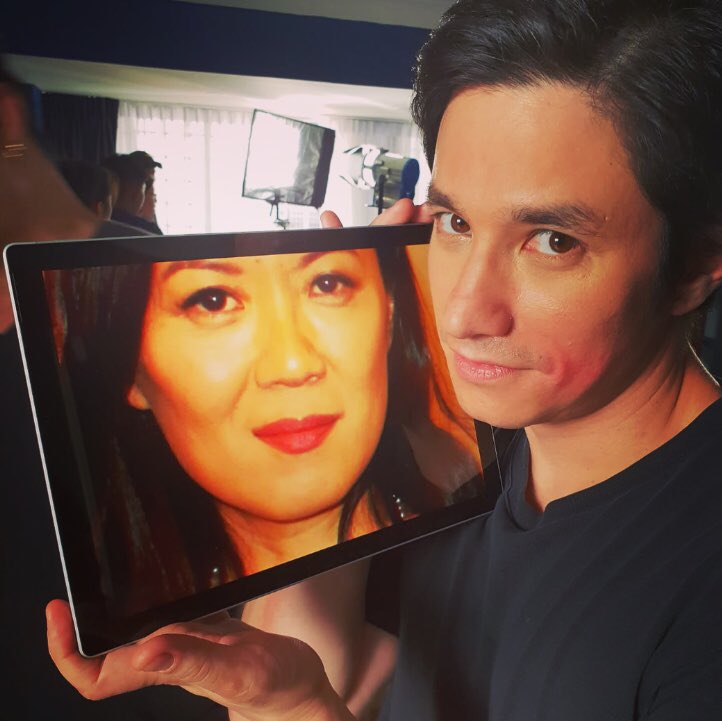 gavyap's tweet photo. All 13 episodes of #ToggleTheFifthFloor is now available on @ToggleSG. So quit pretending to work and binge that shit haha. And just for fun, here’s a pic of me inappropriately touching a picture of series regular and Ep.9 director @MsSueTan😜#ToggleOriginal #ToggleSG https://t.co/yMtZ2acglr