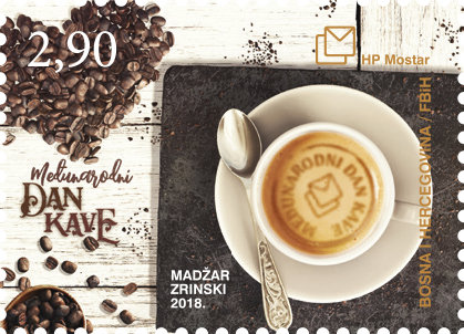 hpmostar's tweet photo. Hrvatska pošta (HP) Mostar tiskala je dvije prigodne poštanske marke u  povodu „Međunarodnog dana kave“ koji je prvi put obilježen je 1.  listopada 2015. godine u Milanu. Saznajte više o ovom izdanju na: https://t.co/sHV8xtd1sY https://t.co/wN2CLbnpKJ
