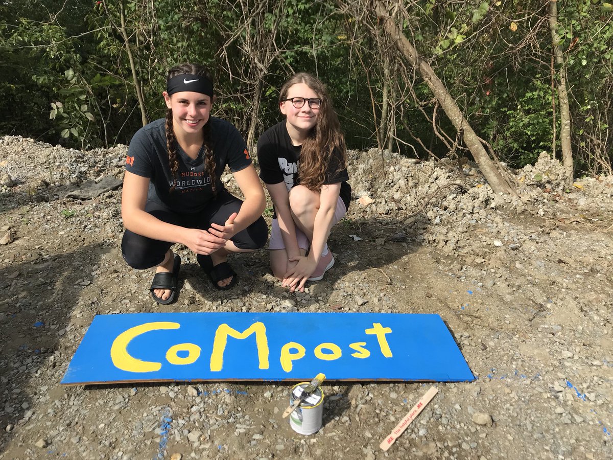 mrsgeist's tweet photo. The painting is complete! We are adding some finishing touches and then will start our base before we start to add food scraps. #composting #compost #apes #teamwork #handsonlearning #applicationlab #reducingfoodwaste #recycledmaterials https://t.co/FLjFHVxwJ5
