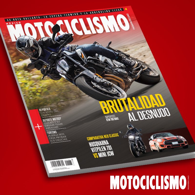 MotociclismoMex's tweet photo. ¡La edición 183 está lista! Mira nuestra #motociprueba con la #790duke además de una comparativa #neoclassic con la #vitpilen701 y el #minjcw y nuestras secciones de deporte, turismo, caferacer y #motoclásica ¡No te la pierdas! #motocimx #descubremotocimx #motorcycle https://t.co/kvrK97UupO