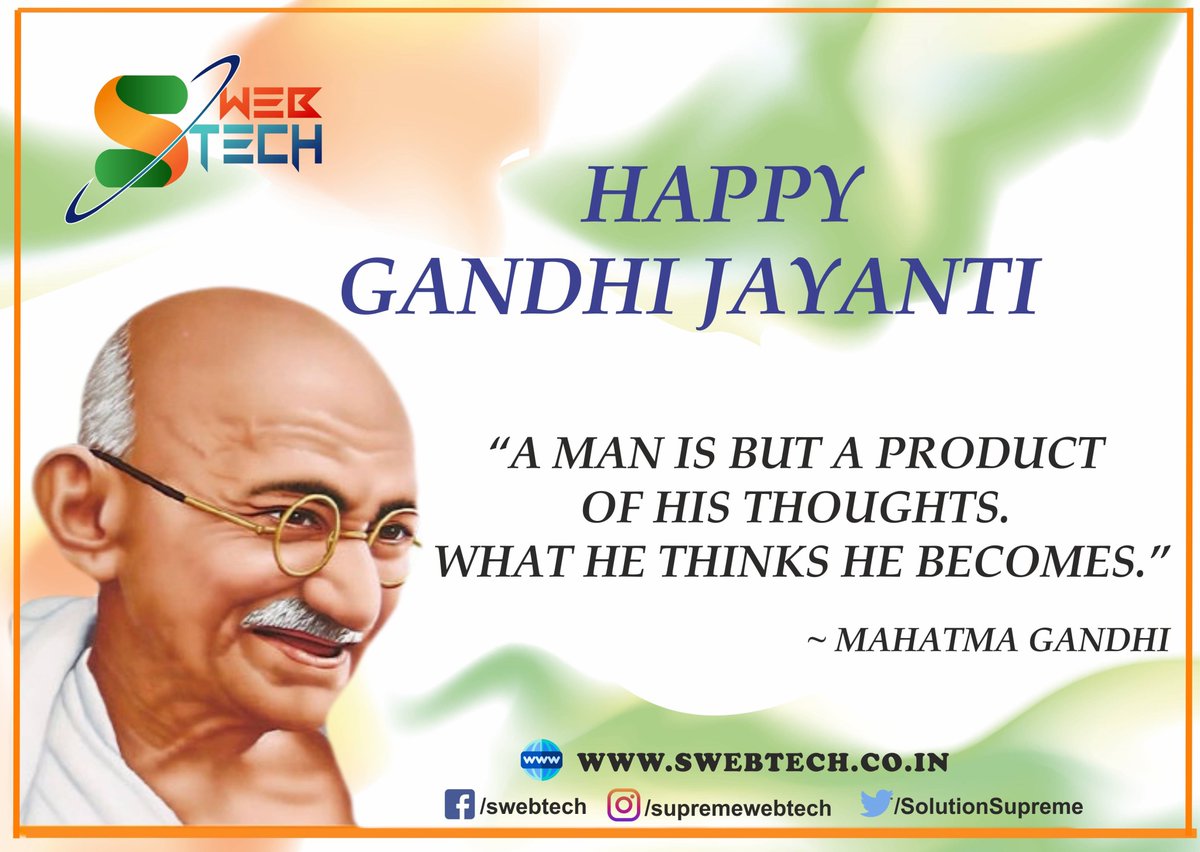 SolutionSupreme's tweet photo. Let's pay tribute to Father of the Nation Mahatma Gandhi.
Happy Gandhi Jayanti
#gandhijayanti #gandhi #tribute #fatherofnation #swachhbharat #mahatmagandhi #webfirm #startup https://t.co/BmcolNFn7I