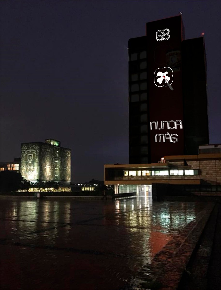 lasillarota's tweet photo. A 50 años del 68, así se ilumina rectoría en la #UNAM #Tlalelolco #a50del68 https://t.co/MNkcL4jRd1