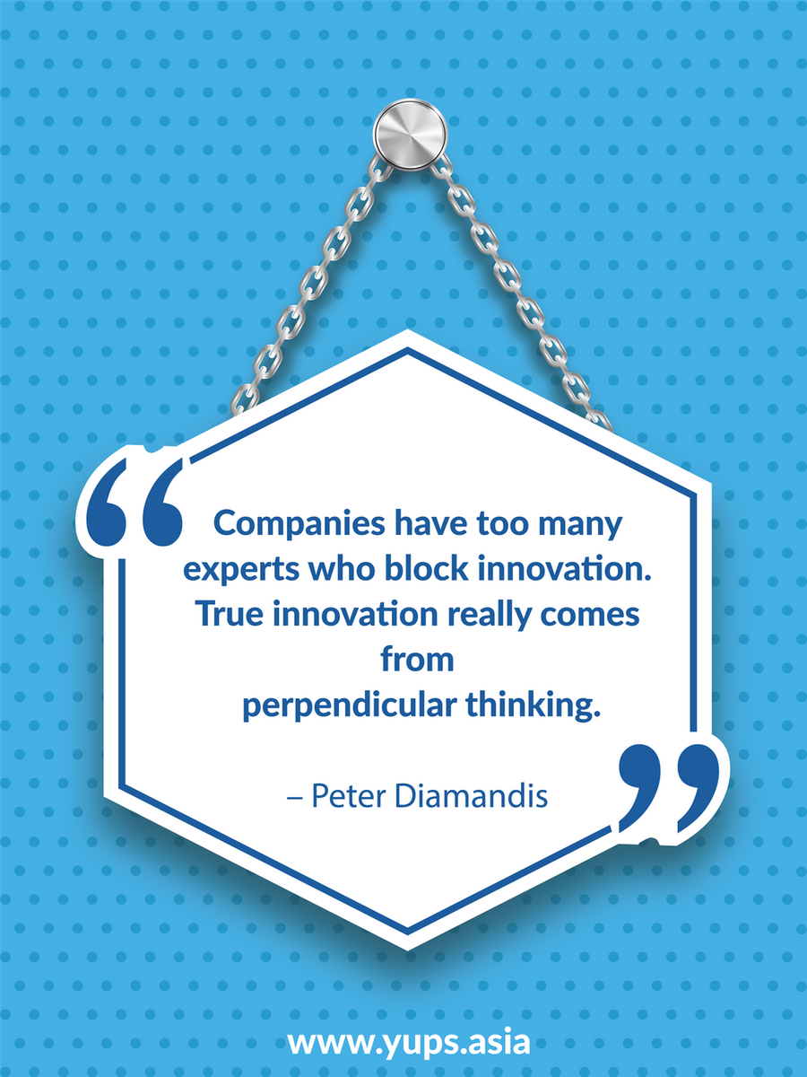 yups_tech's tweet photo. #TechThought #IoTFact
“Companies have too many experts who block innovation. True innovation really comes from perpendicular thinking.”
Peter Diamandis 
.
.
#InternetOfThings #IoT #IIoT #DigitalTransformation #YUPSTech #ioTFacts #Connectivity https://t.co/CQM1L9XPF9