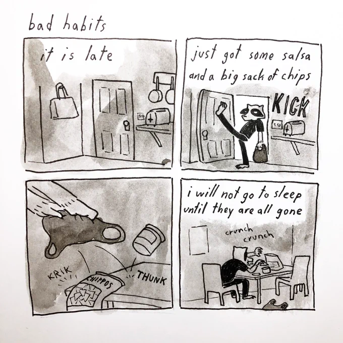 first #inktober prompt: bad habits 