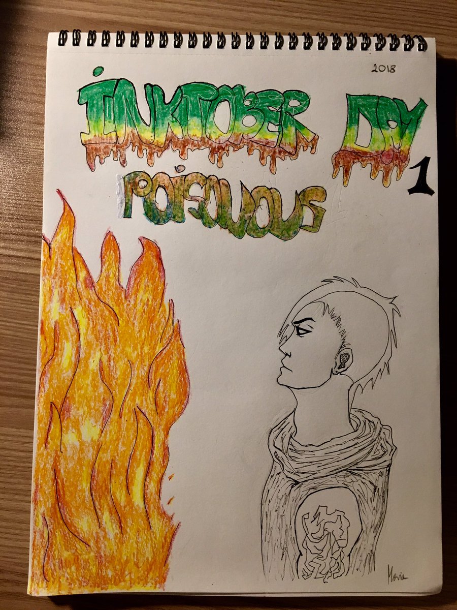 Maria70365854's tweet photo. #inktober2018 #InktoberDay1 my first time joining inktober this year..real excited for the whole thing https://t.co/mJRKv4deaU