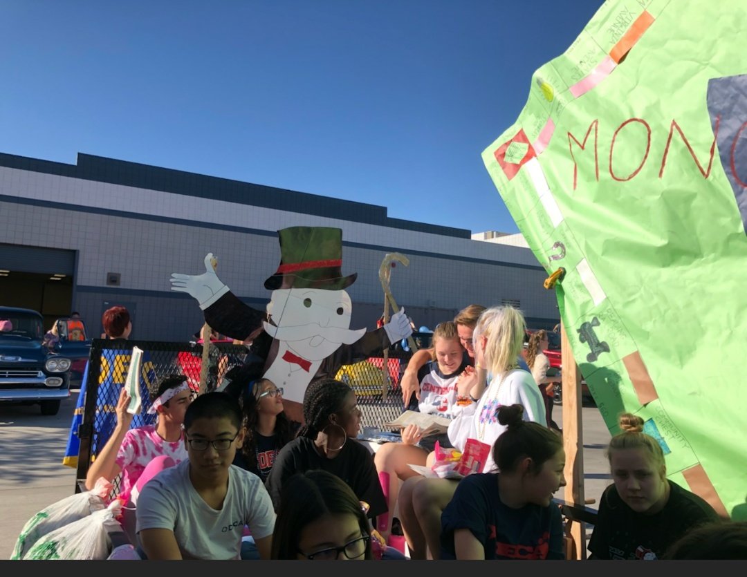CehsDECA's tweet image. Centennial DECA absolutely crushed the float this year with our monopoly-themed float! We'd like to thank everyone who helped make this possible! You can definitely say we were #readyforit! 😎🔷️