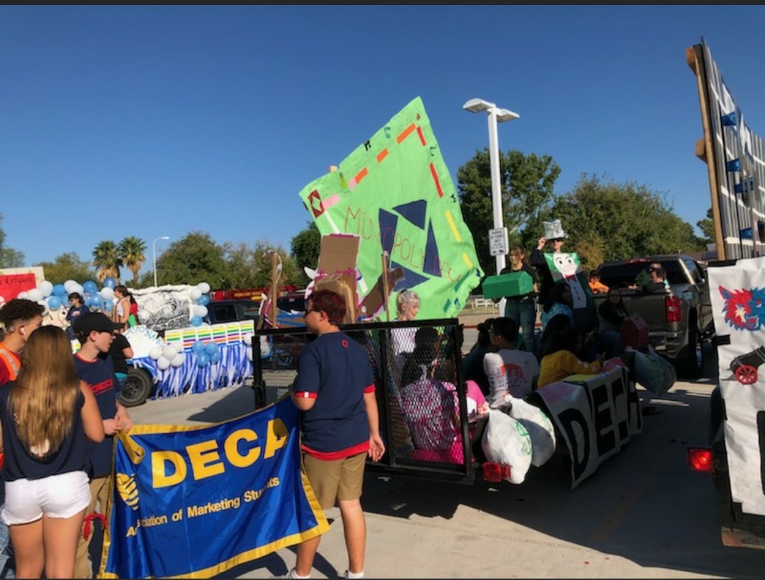 CehsDECA's tweet image. Centennial DECA absolutely crushed the float this year with our monopoly-themed float! We'd like to thank everyone who helped make this possible! You can definitely say we were #readyforit! 😎🔷️