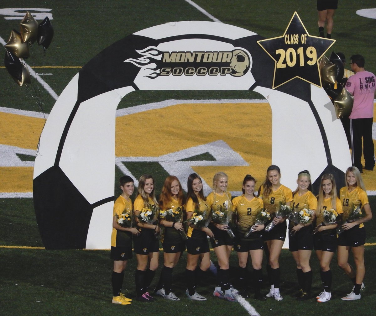 MontourSoccHock's tweet photo. Thank you, Montour Girls Soccer @GirlsMontour Seniors for 4 years of hard work, leadership, and success.  And another home section win over Central Valley. https://t.co/vJ5n8RUaok