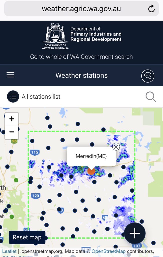 Ren_Manning's tweet photo. Hopefully this little drop helps our farmers out here! Liking the new weather station webpage by @DPIRDbroadacre #econnected team https://t.co/51Fhq7XA10