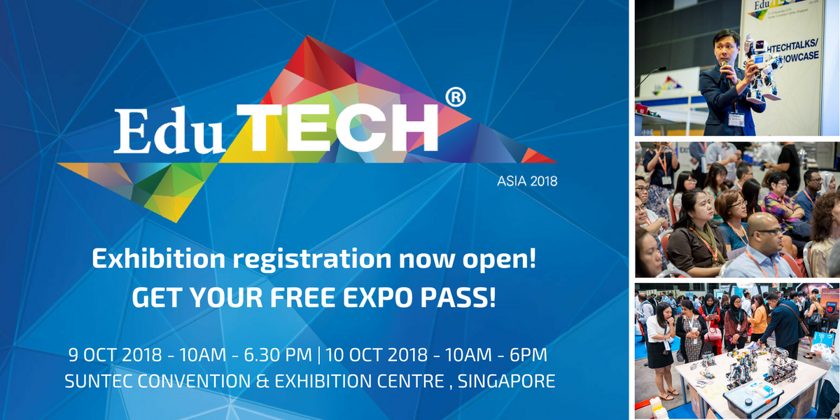 edutech_asia's tweet photo. Registration to EduTECH Asia Expo is now open. Get your FREE Expo pass & unlock your access to 2 exciting days - #teachtechtalks 👨🏫 👩🏫, #techshowcase, #Robotics Zone 🤖, #Entrepreneurship Village 💡, EduBUILD Hackathon 🛠️! Get your free expo pass: https://t.co/F1SWGLT2mu https://t.co/sYcgT3HePp